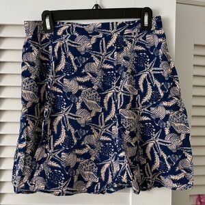Beach Patterned Mini Skirt